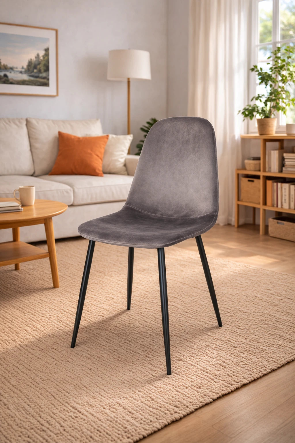 Sedia Tiky - Set da 2 - In Velluto – Elegante e Moderna con Gambe in Metallo