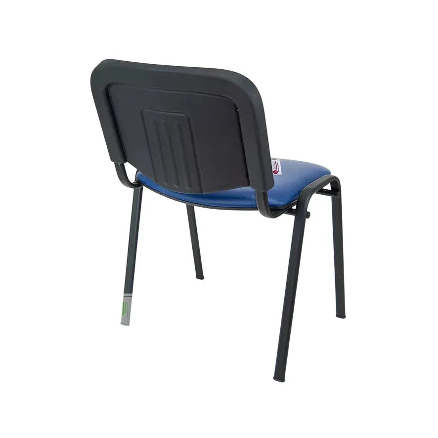 Sedia Venere in ecopelle imbottita con gambe in metallo, perfetta per ufficio e casa
