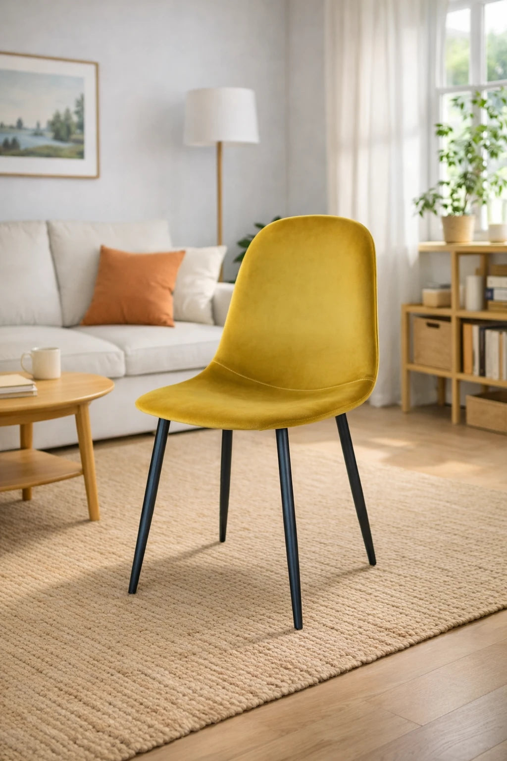 Sedia Tiky - Set da 2 - In Velluto – Elegante e Moderna con Gambe in Metallo