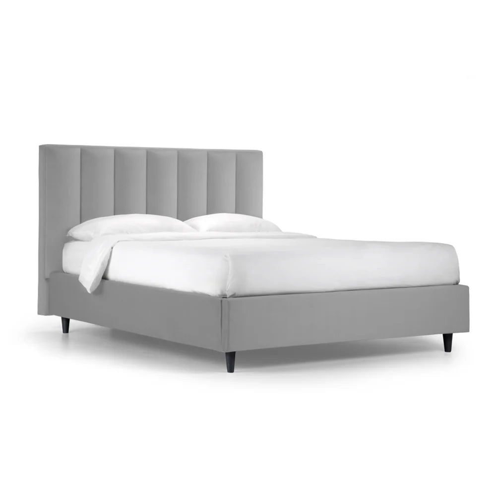 Paris Padded Bed with Storage Box and Banded Headboard - Made in Italy