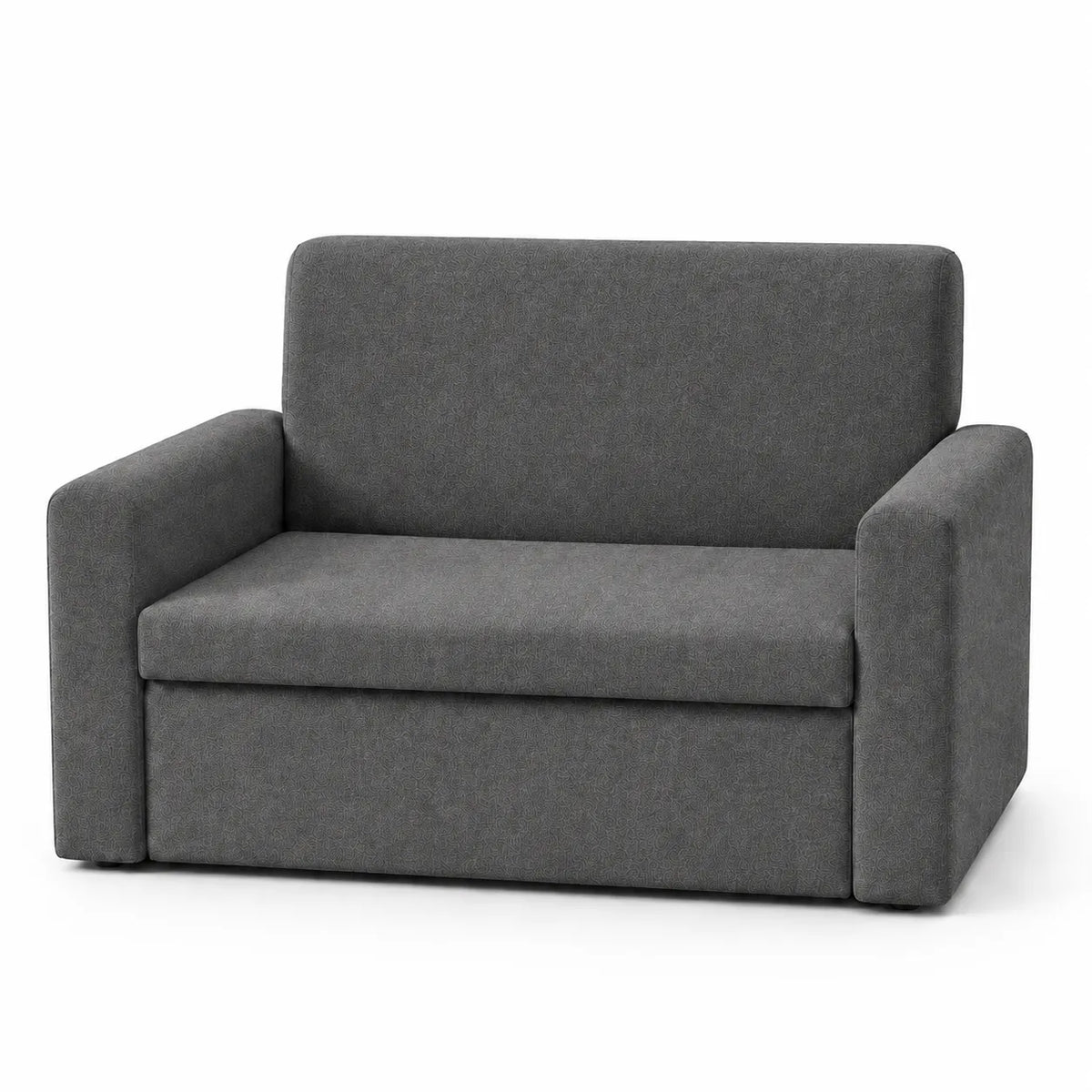 Divanetto salvaspazio 2 posti da 120 cm in tessuto. Disponibile beige, grigio chiaro e grigio scuro.