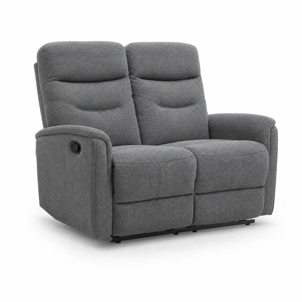 Divano Thiago relax 2 posti tortora o grigio con doppio recliner manuale