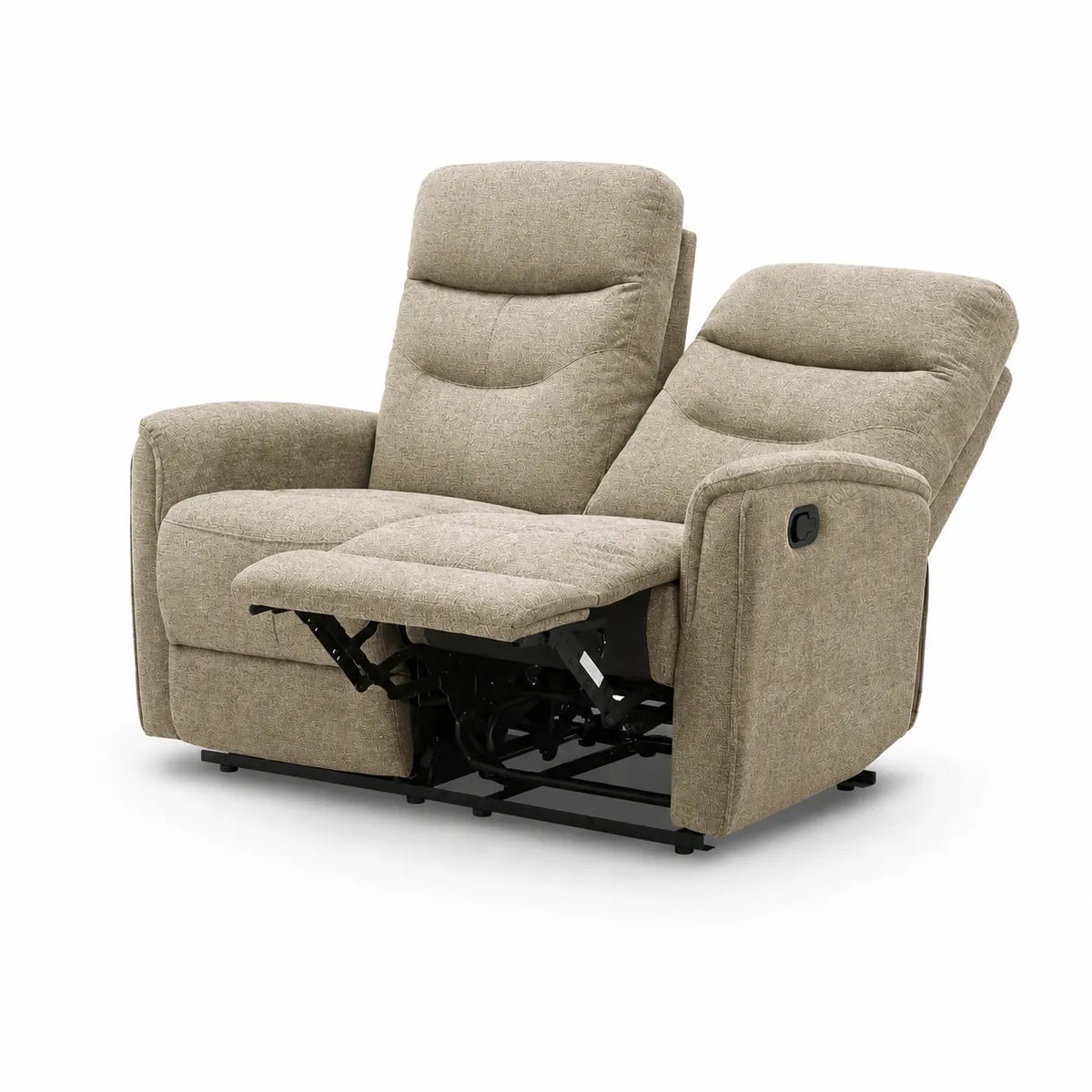 Divano Thiago relax 2 posti tortora o grigio con doppio recliner manuale