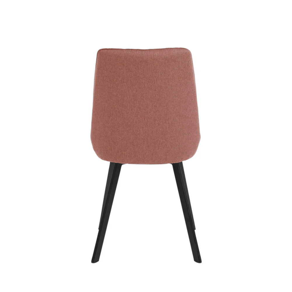 Sedia Fox Stones con seduta in microfibra e struttura in metallo nera