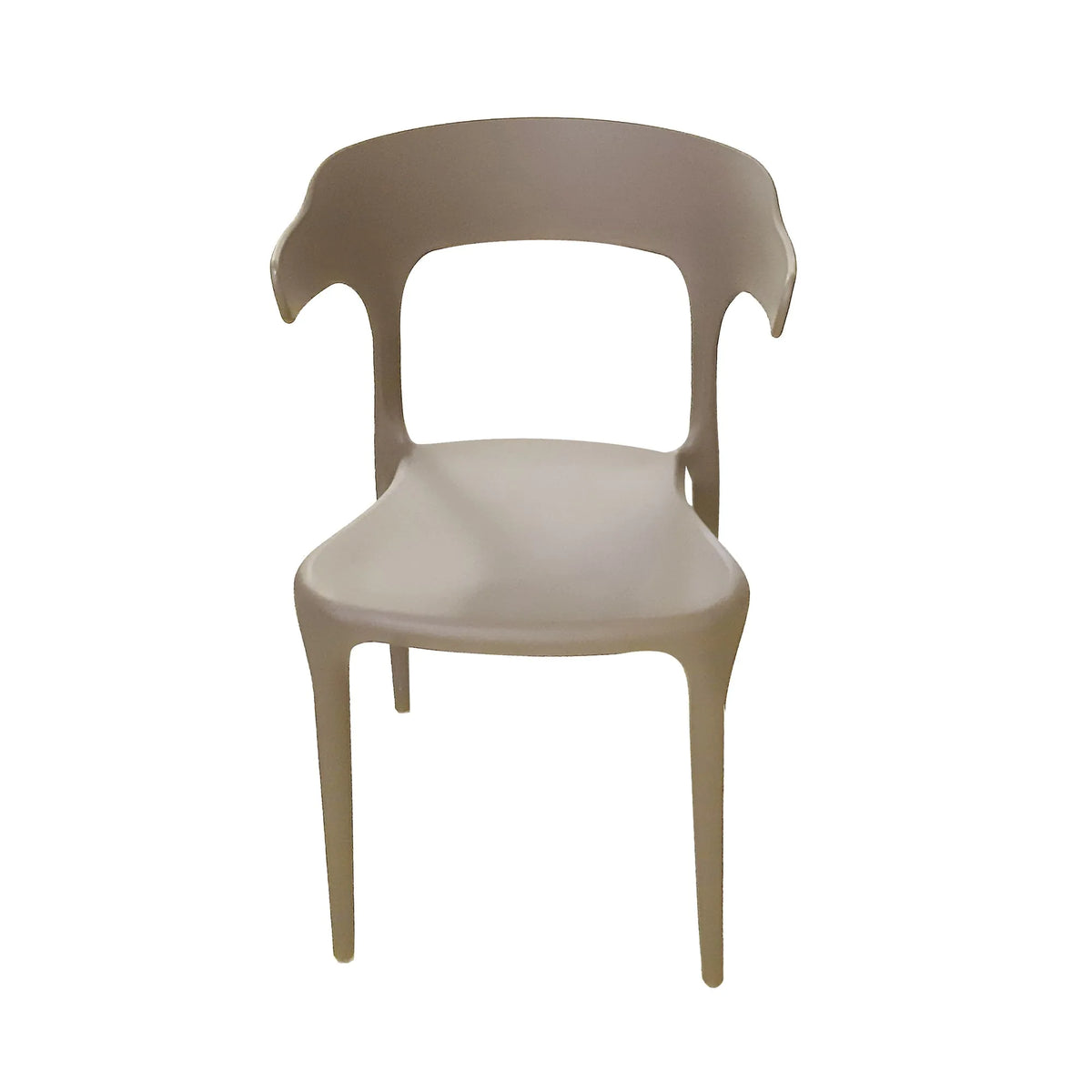 Sedia Francesca moderna in polipropilene color fango con design minimalista