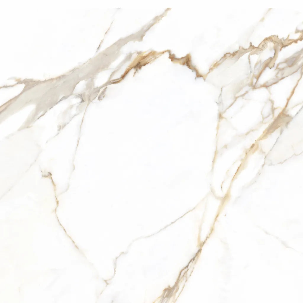 Tavolo allungabile a botte con piano in ceramica calacatta oro lucido o carrara opaco e base in metallo oro o nero.