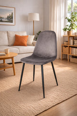 Sedia Tiky - Set da 2 - In Velluto – Elegante e Moderna con Gambe in Metallo