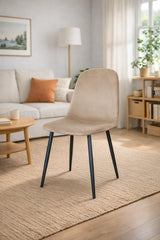 Sedia Tiky - Set da 2 - In Velluto – Elegante e Moderna con Gambe in Metallo