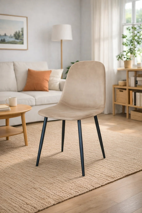 Sedia Tiky - Set da 2 - In Velluto – Elegante e Moderna con Gambe in Metallo