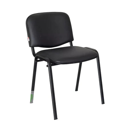 Sedia Venere in ecopelle imbottita con gambe in metallo, perfetta per ufficio e casa