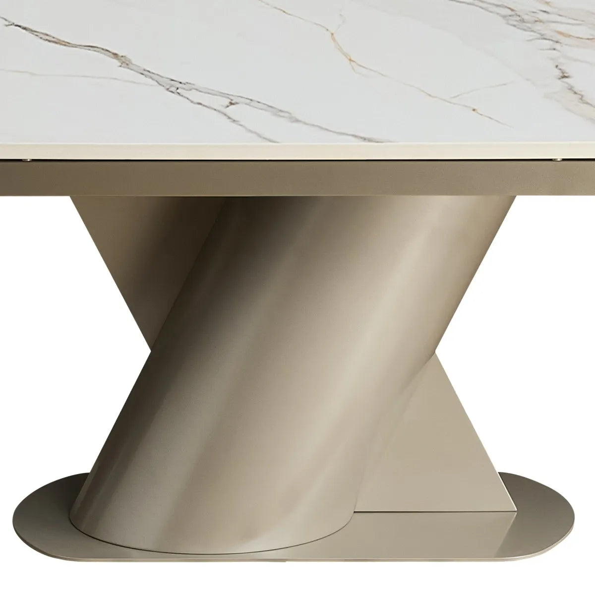 Tavolo Allungabile Vega in Ceramica Onice e Platino 200/300 cm – 8/12 posti