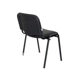 Sedia Venere in ecopelle imbottita con gambe in metallo, perfetta per ufficio e casa