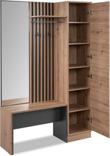 Artisan Oak and Anthracite Entryway Furniture – Compact, Modern, and Sturdy
