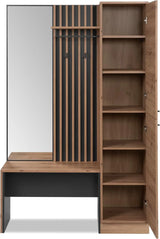 Artisan Oak and Anthracite Entryway Furniture – Compact, Modern, and Sturdy