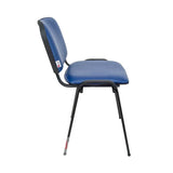 Sedia Venere in ecopelle imbottita con gambe in metallo, perfetta per ufficio e casa