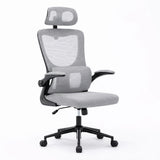 Sedia ufficio ergonomica ErgoPro nera con poggiatesta e schienale in rete traspirante