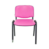 Sedia Venere in ecopelle imbottita con gambe in metallo, perfetta per ufficio e casa