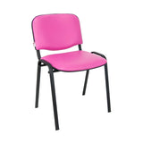 Sedia Venere in ecopelle imbottita con gambe in metallo, perfetta per ufficio e casa
