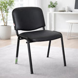 Sedia Venere in ecopelle imbottita con gambe in metallo, perfetta per ufficio e casa