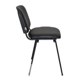 Sedia Venere in ecopelle imbottita con gambe in metallo, perfetta per ufficio e casa
