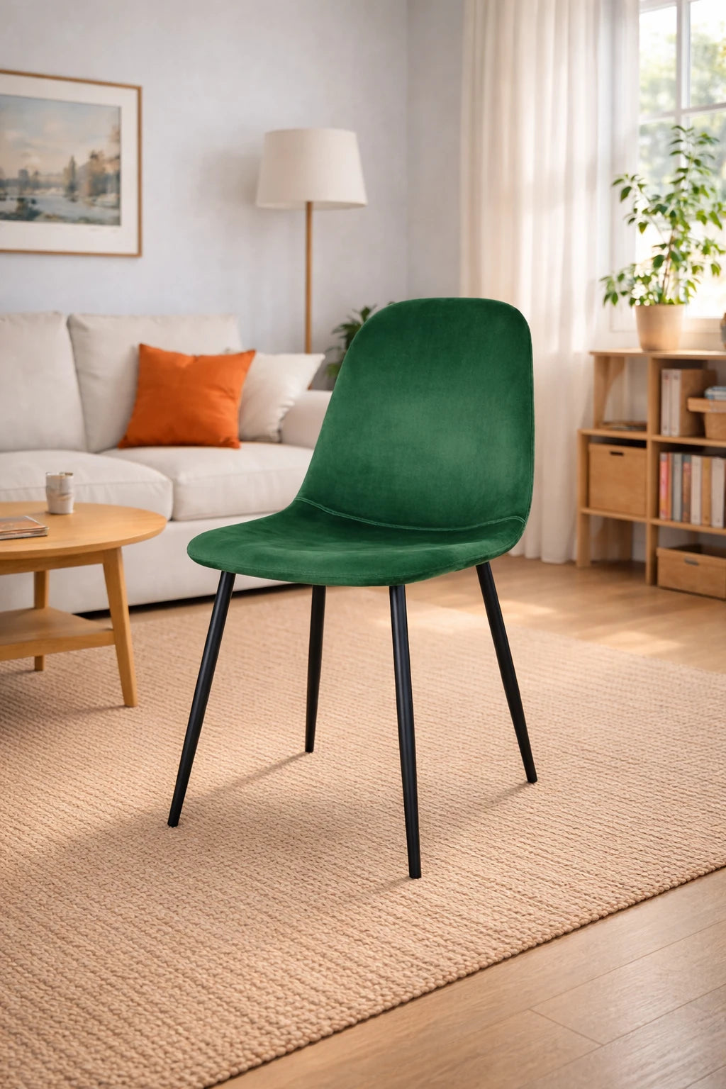 Sedia Tiky - Set da 2 - In Velluto – Elegante e Moderna con Gambe in Metallo