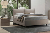 Camera da letto moderna Bari, letto con o senza contenitore, armadio scorrevole, comò e comodini, bronzo e mercure
