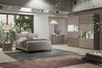 Camera da letto moderna Bari, letto con o senza contenitore, armadio scorrevole, comò e comodini, bronzo e mercure