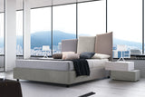 Camera da letto moderna Londra con letto contenitore e armadio con specchi glitter