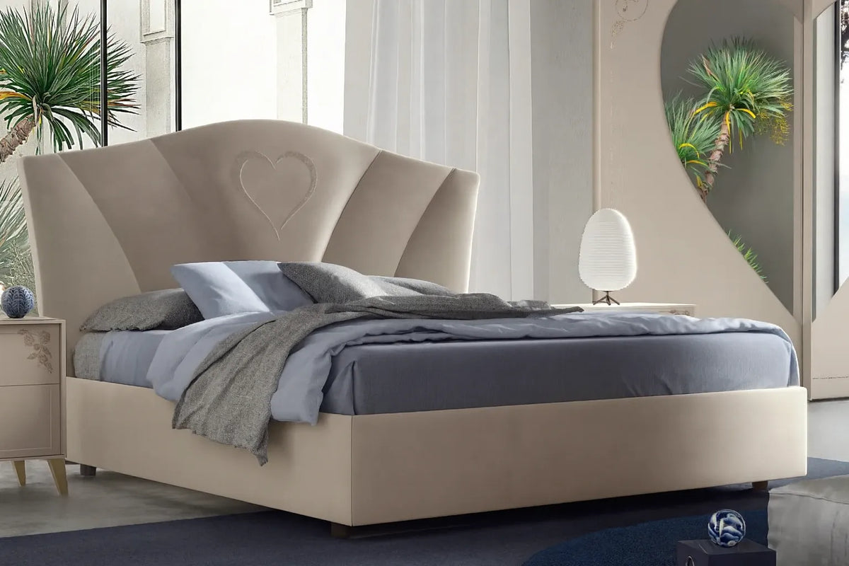 Camera da letto Toronto Canapa con letto contenitore e finiture oro