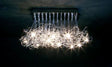 Lampadario da soffitto Messy in cromo con 30 luci e intreccio scenografico
