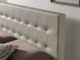 Letto New York imbottito con contenitore salvaspazio, testata trapuntata e piedini alti. Rete a doghe, materiali resistenti e design moderno.
