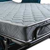 Poltrona letto trasformabile con materasso alto 18 cm e rivestimento in tessuto idrorepellente e antimacchia in vari colori.