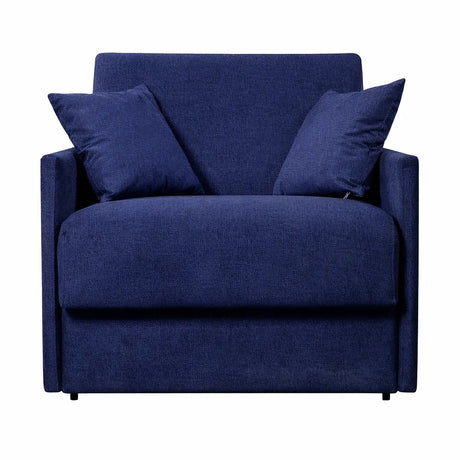 Poltrona letto trasformabile con materasso alto 18 cm e rivestimento in tessuto idrorepellente e antimacchia in vari colori.