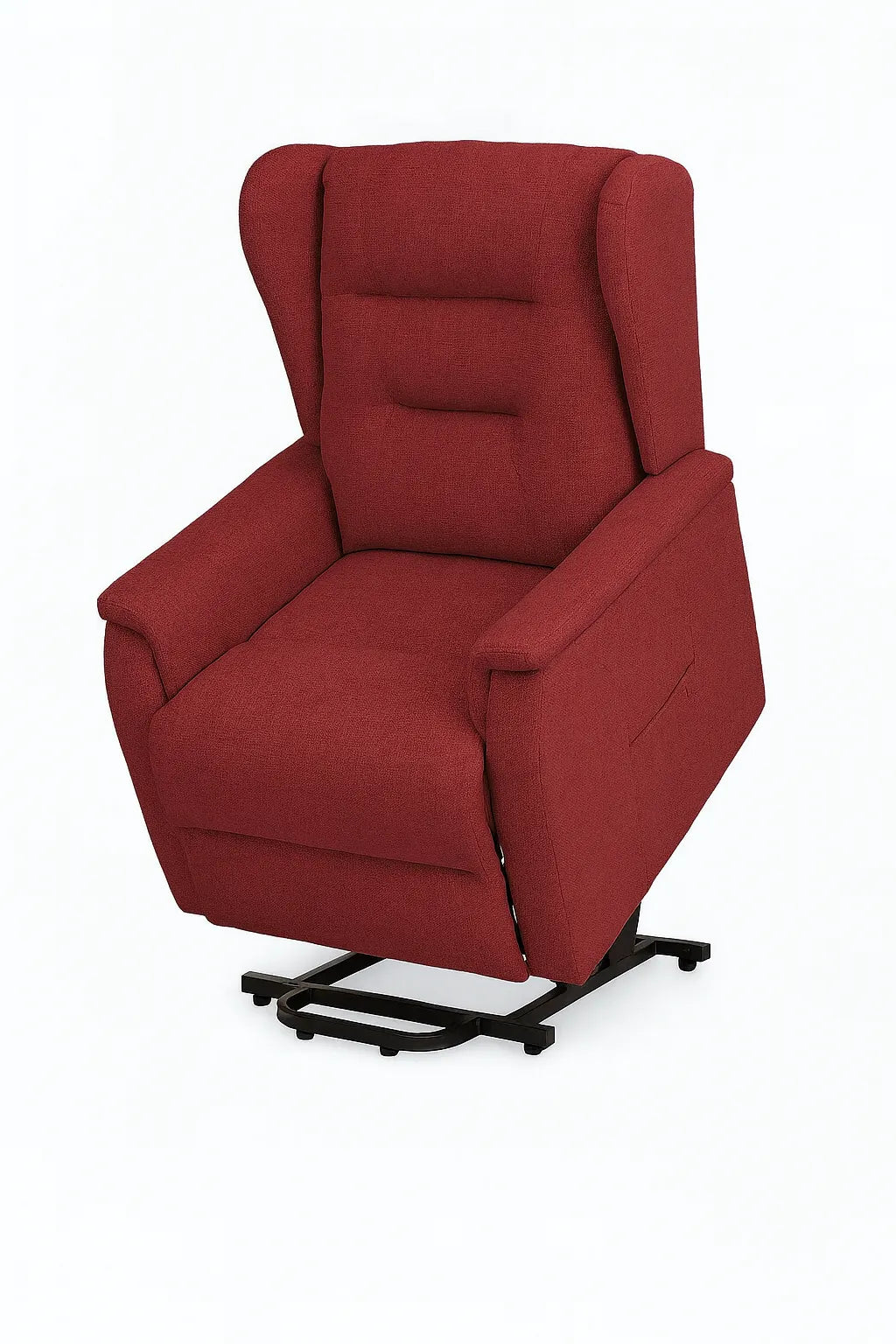 Poltrona Queen relax elettrica in tessuto con doppio motore, funzione alzapersona e roller system