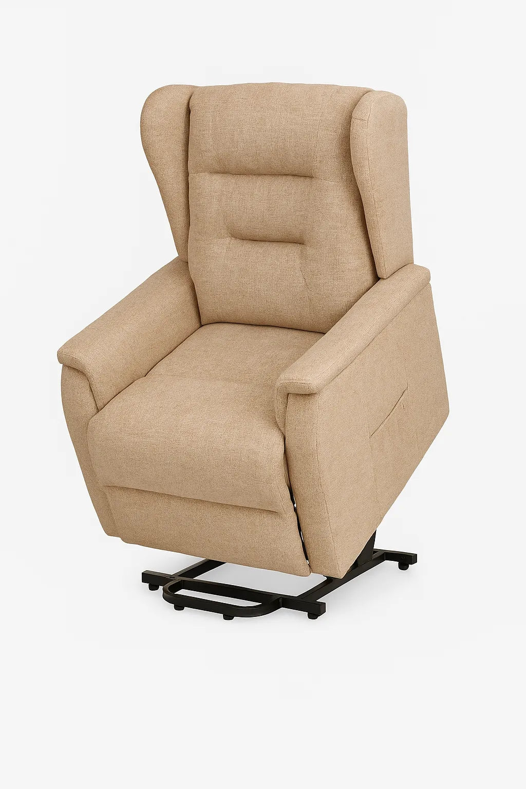Poltrona Queen relax elettrica in tessuto con doppio motore, funzione alzapersona e roller system