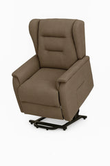 Poltrona Queen relax elettrica in tessuto con doppio motore, funzione alzapersona e roller system