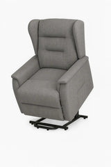 Poltrona Queen relax elettrica in tessuto con doppio motore, funzione alzapersona e roller system