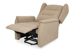 Poltrona Queen relax elettrica in tessuto con doppio motore, funzione alzapersona e roller system