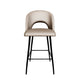 Sgabello Mary in velluto tortora, grigio o senape – Design moderno e confortevole