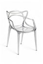 Sedia Curve in polipropilene nero lucido con design moderno e linee intrecciate