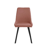 Sedia Fox Stones con seduta in microfibra e struttura in metallo nera

