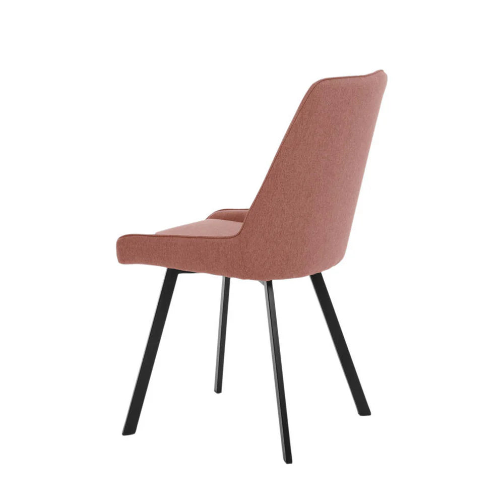 Sedia Fox Stones con seduta in microfibra e struttura in metallo nera