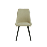 Sedia Fox Stones con seduta in microfibra e struttura in metallo nera