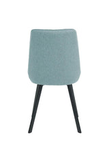 Sedia Fox Stones con seduta in microfibra e struttura in metallo nera