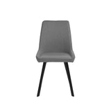 Sedia Fox Stones con seduta in microfibra e struttura in metallo nera