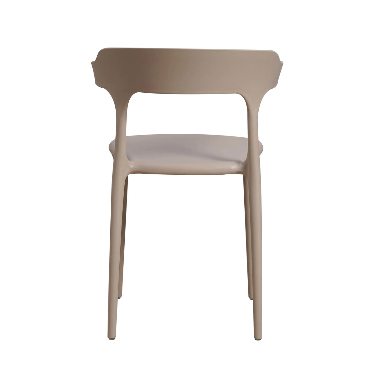 Sedia Francesca moderna in polipropilene color fango con design minimalista