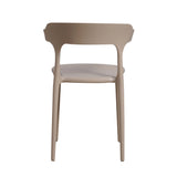 Sedia Francesca moderna in polipropilene color fango con design minimalista