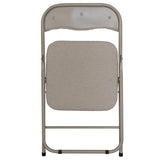 Sedia pieghevole Solana in tessuto bouclè con struttura in metallo, design moderno e salvaspazio