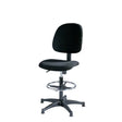 Sgabello cassa professionale con rivestimento ignifugo e altezza regolabile, struttura nera con o senza braccioli
