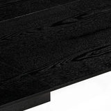 Tavolo allungabile Ade in legno Nero con due gambe centrali e piano ovale